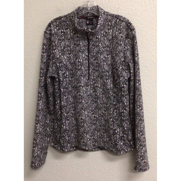 Spyder Active Women's XL Heathered Black Pullover Fleece Jacket 1/4 Zip - Picture 1 of 8